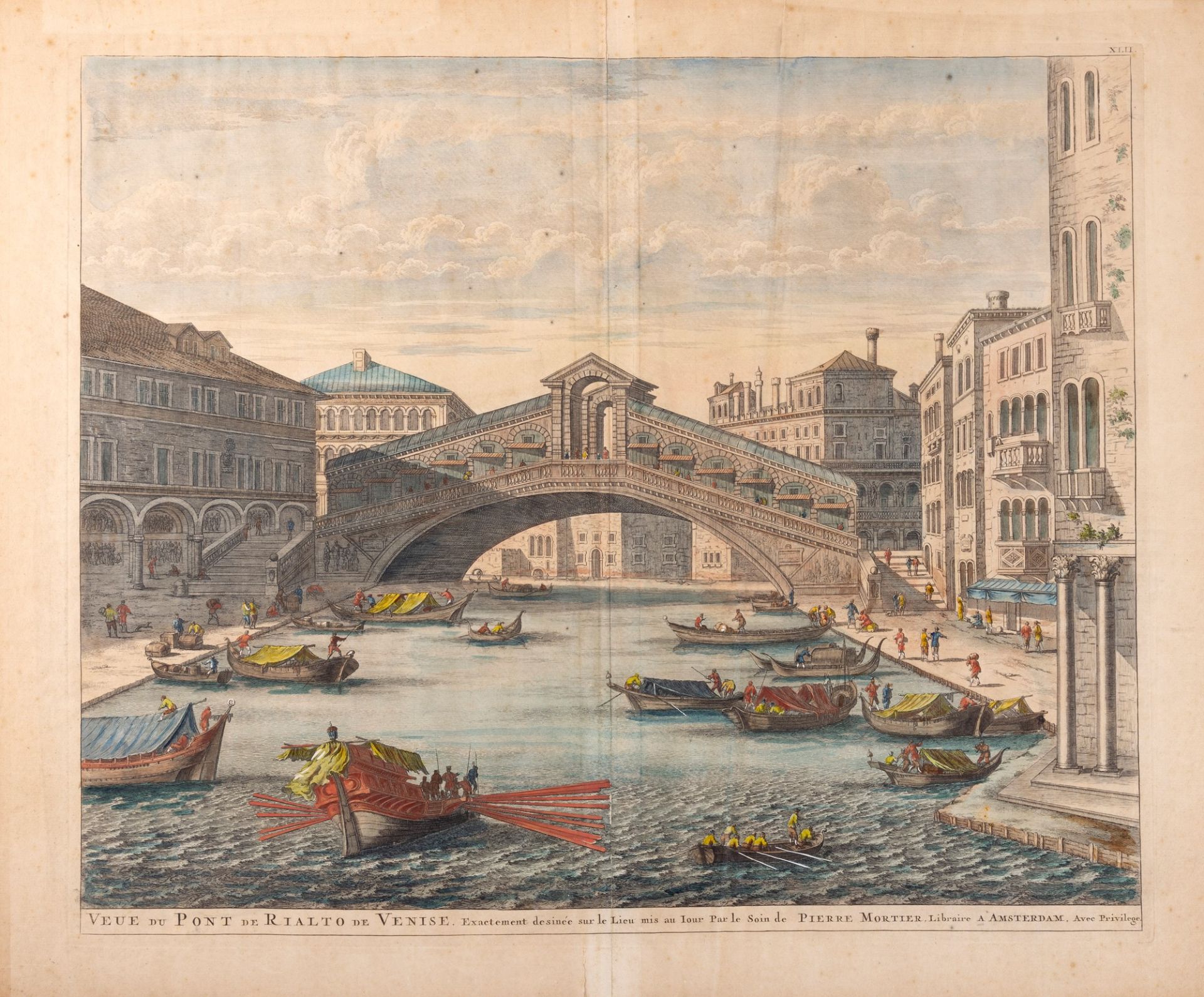 Engraving - VeniceVeue du Pont de Rialto de Venice