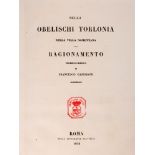 Gasparoni, Francesco - On the Torlonia Obelisks in Villa Nomentana. Historical-critical reasoning