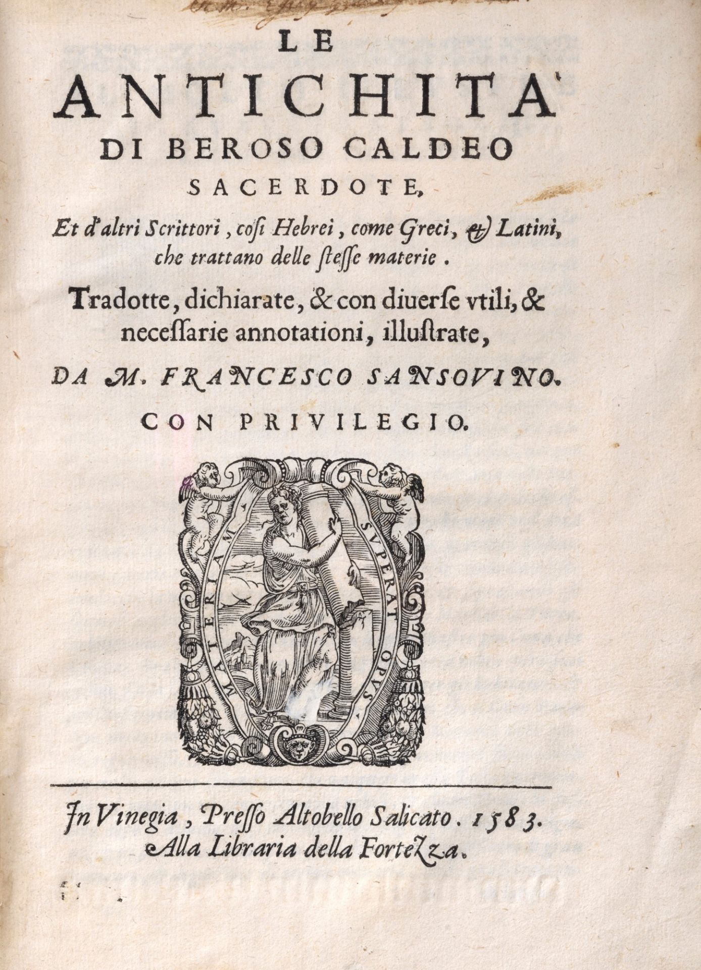 Beroso, Caldeo - The antiquities of Berossus Caldeus priest and other writers, both Jews and Greeks