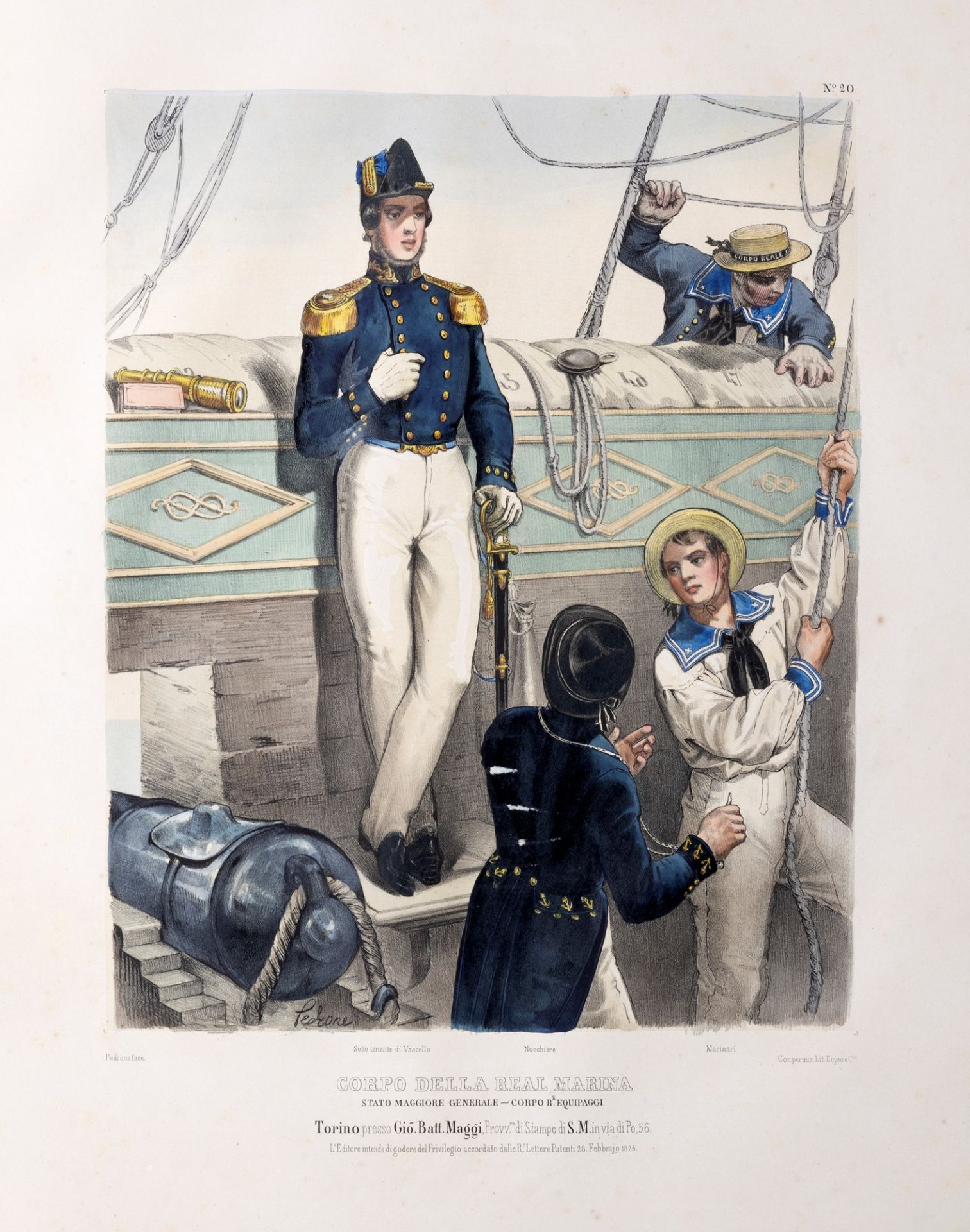 Militaria - Maggi, Giovanni Battista - Military uniforms of the army of S. M. Sarda - Image 3 of 3