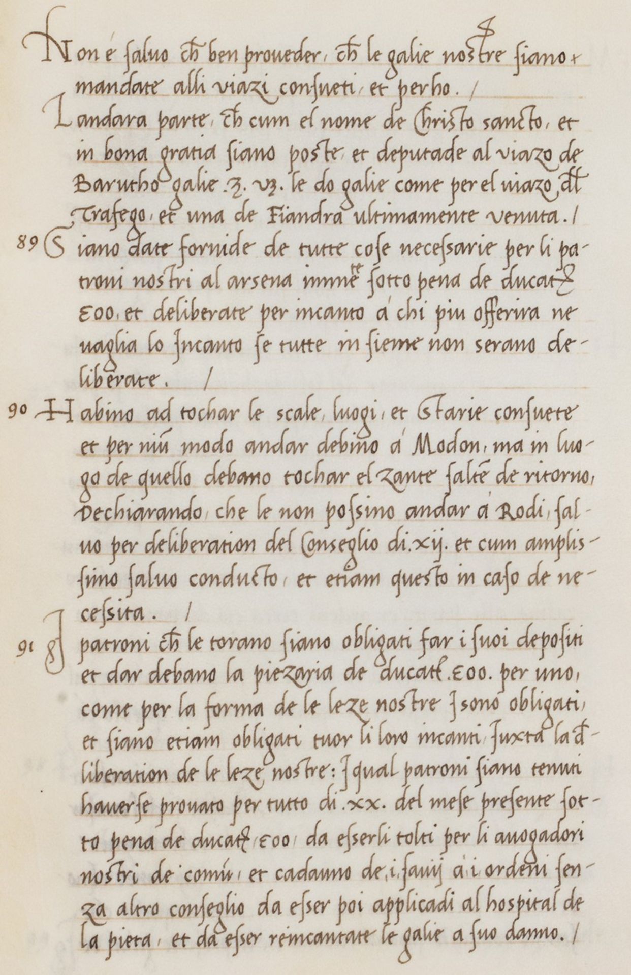 Manuscript - Venice - Loredan Leonardo, Doge - Customs commission - Image 3 of 3