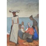 Aldo Carpi (1886-1973) - Figure sulla spiaggia, 1956