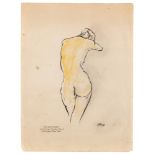 George Grosz (Berlino 1893-1959) - Stehender Weiblicher Ruckenakt (Female nude), 1915