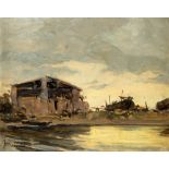 Angelo Brombo (Chioggia 1893-Padova 1962) - The boathouse