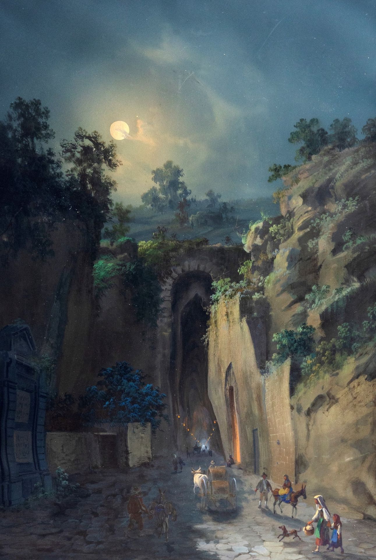 Gioacchino La Pira (active between 1839 and 1875) - Posillipo cave, circa 1868