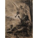 Italian school second half of the nineteenth century - Angel appearing to Moses