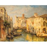 Angelo Brombo (Chioggia 1893-Padova 1962) - Canal in Venice