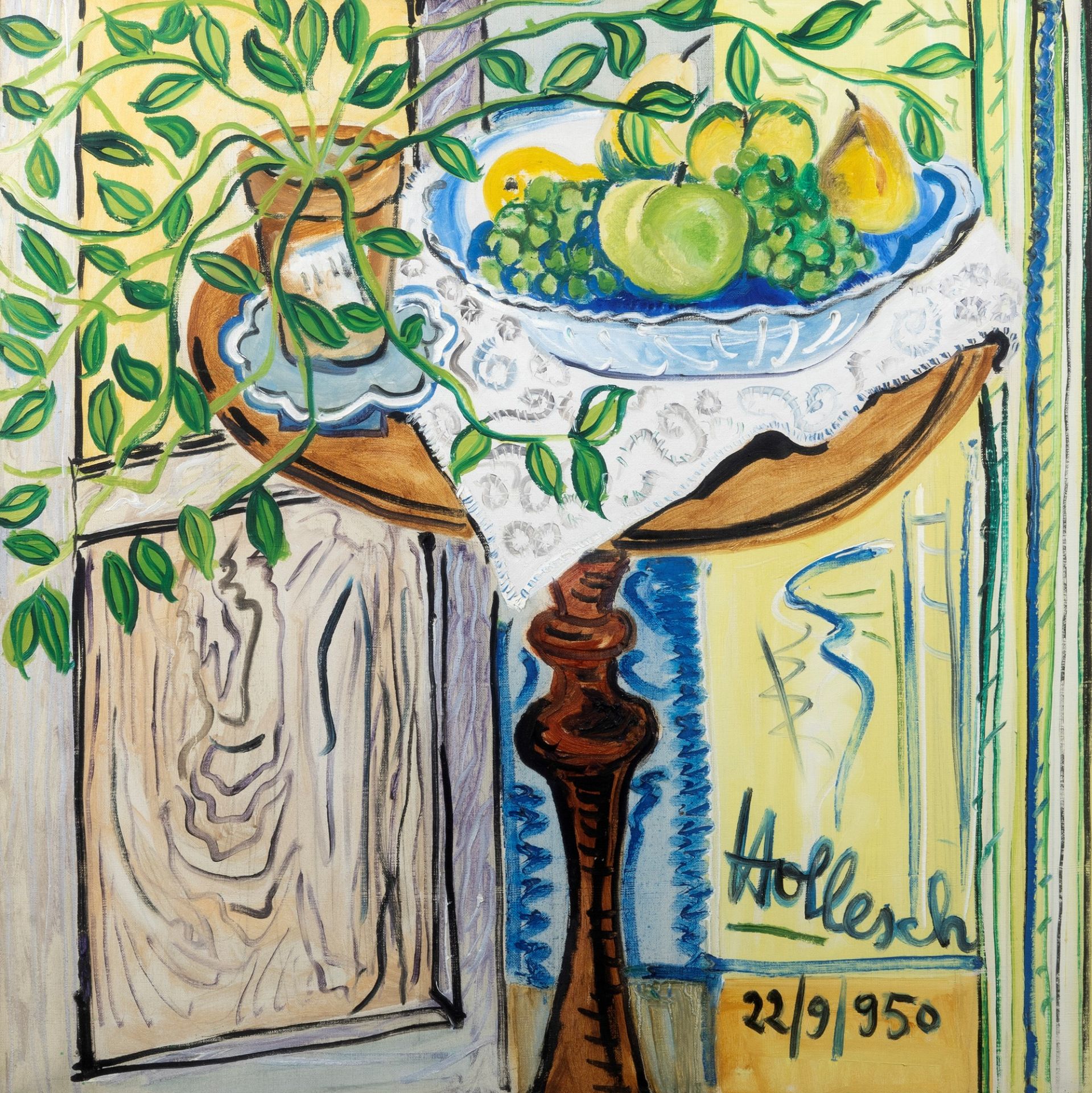 Carlo Hollesch (Pola 1926-Venezia 1978) - "Fruit on the Coffee Table", 1950