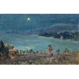 Francesco Cangiullo (Napoli 1884-Livorno 1977) - Rapallo, nocturne from a terrace overlooking th