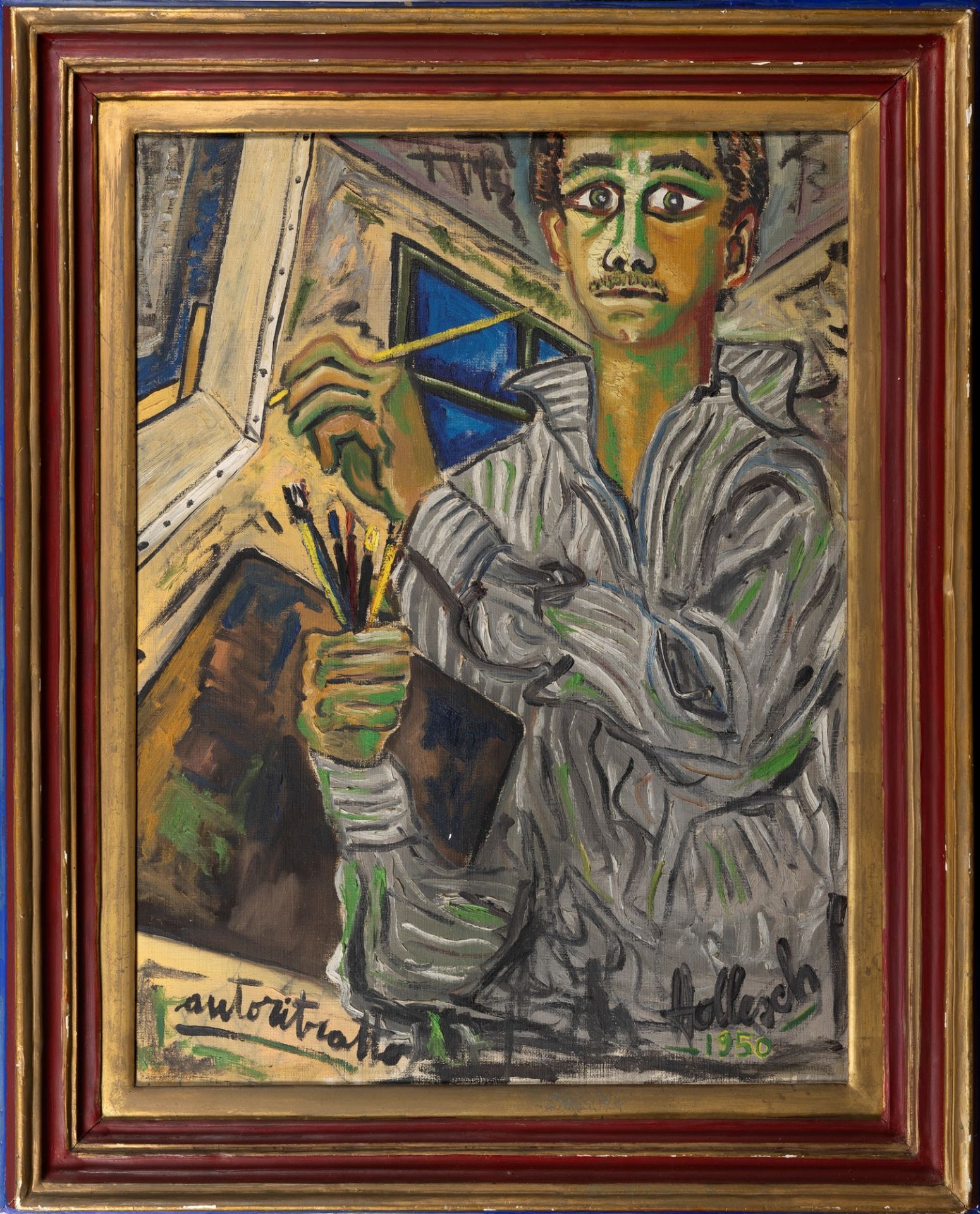 Carlo Hollesch (Pola 1926-Venezia 1978) - "Self Portrait", 1950 - Image 2 of 3