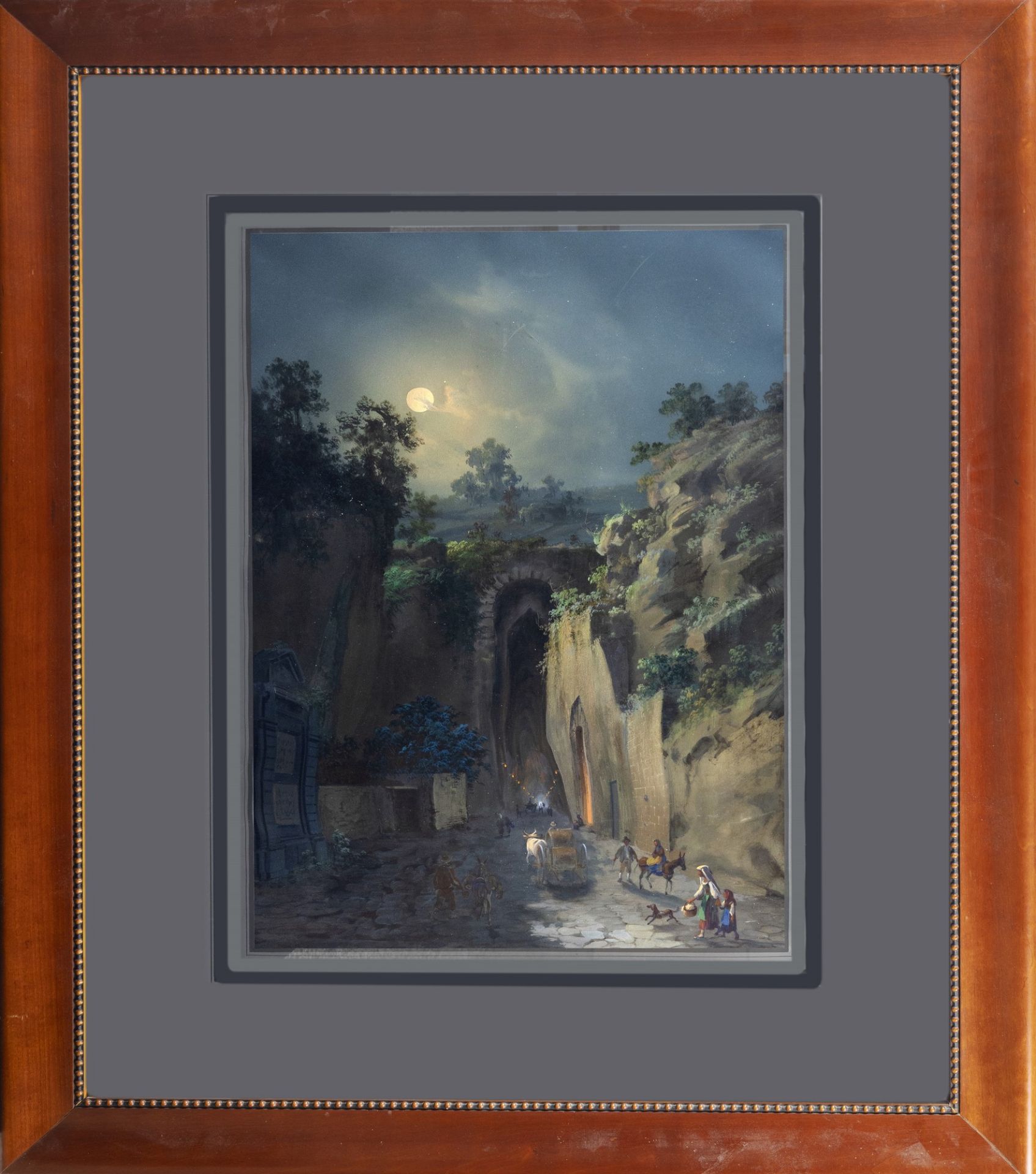 Gioacchino La Pira (active between 1839 and 1875) - Posillipo cave, circa 1868 - Image 2 of 2