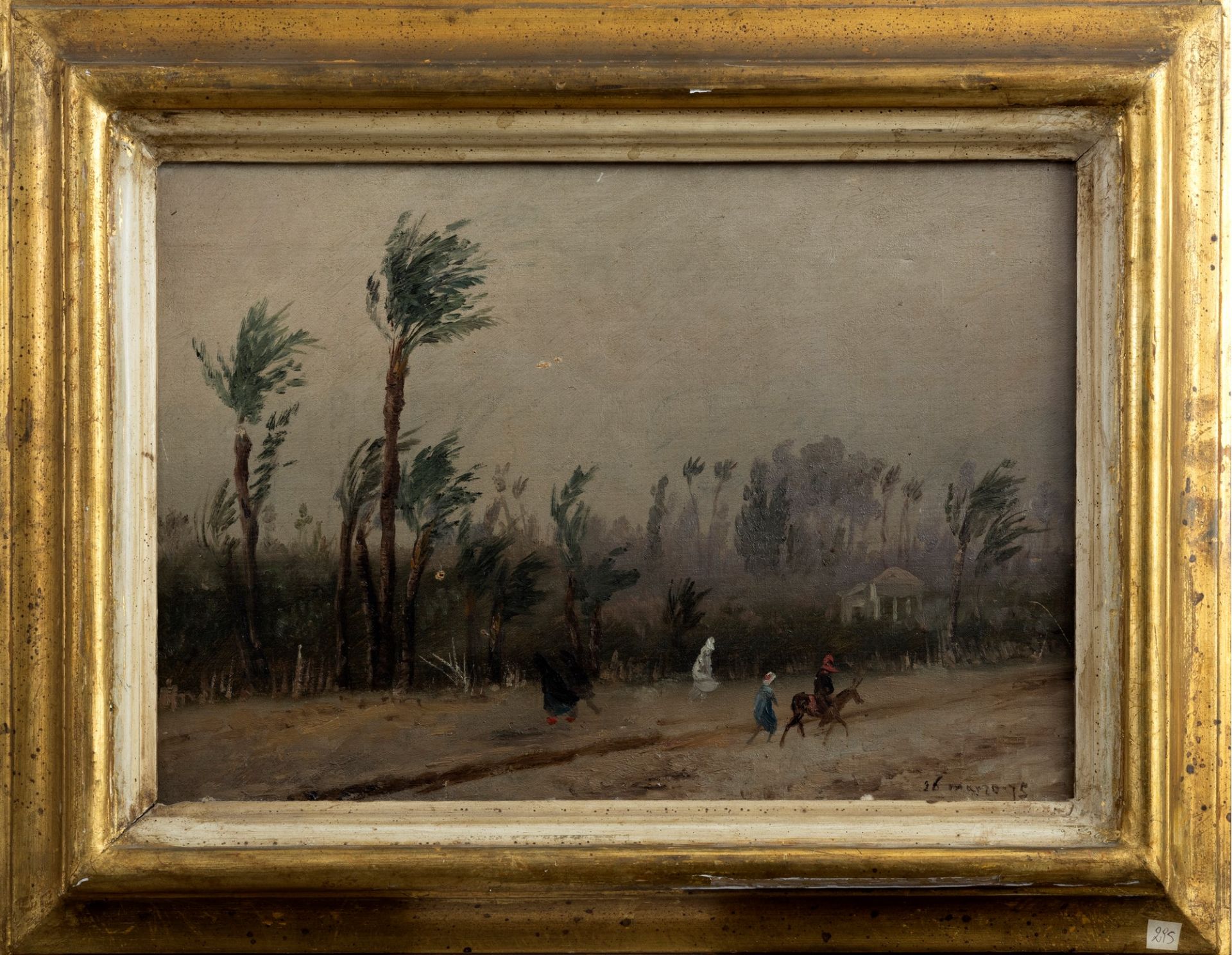 Joseph Haimann (Milano 1828-Alessandria d'Egitto 1883) - Wind in the palms, 1875 - Image 2 of 3