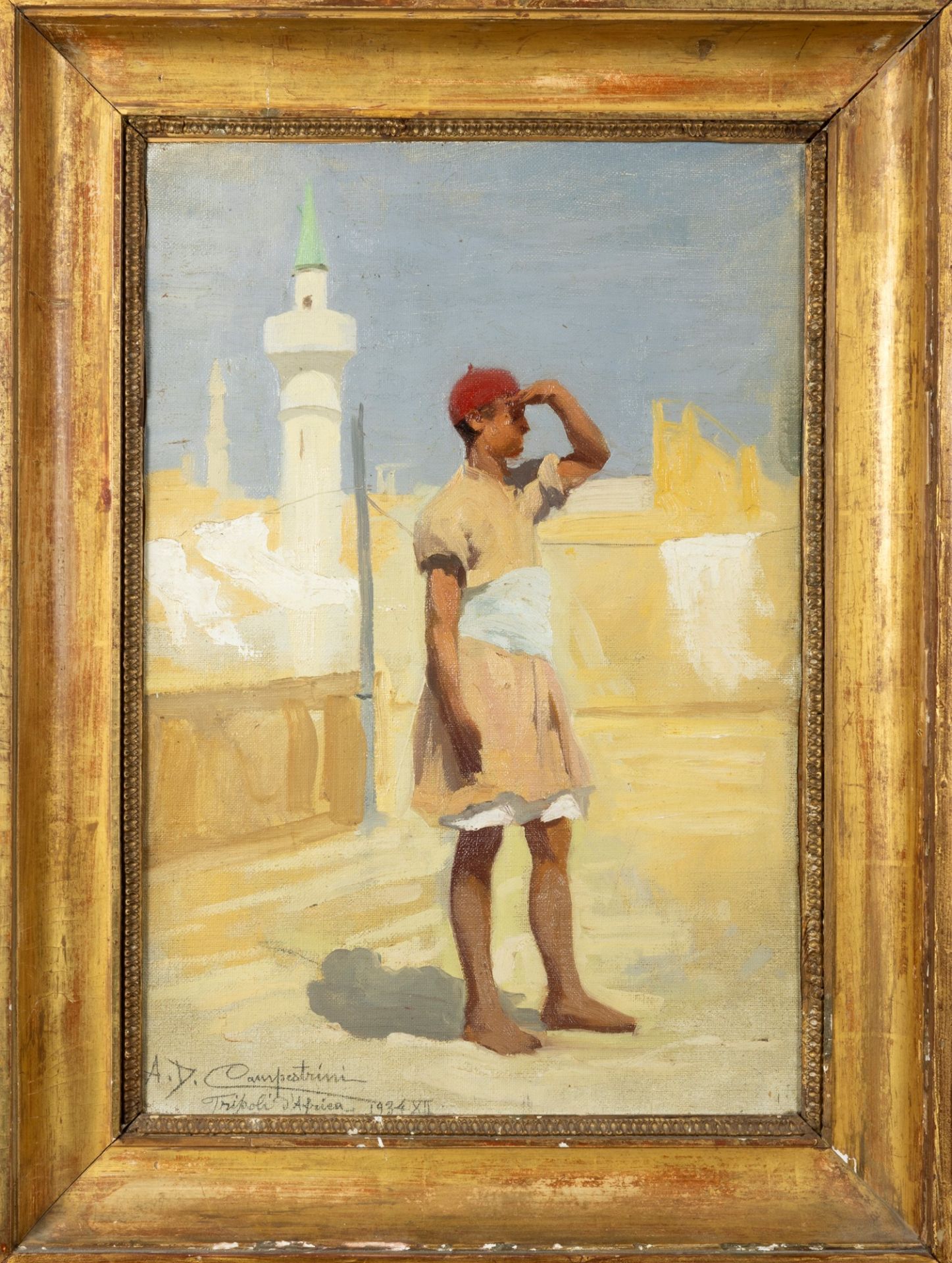 Alcide Davide Campestrini (Trento 1863-Milano 1940) - "Tripoli of Africa", 1934 - Image 2 of 3