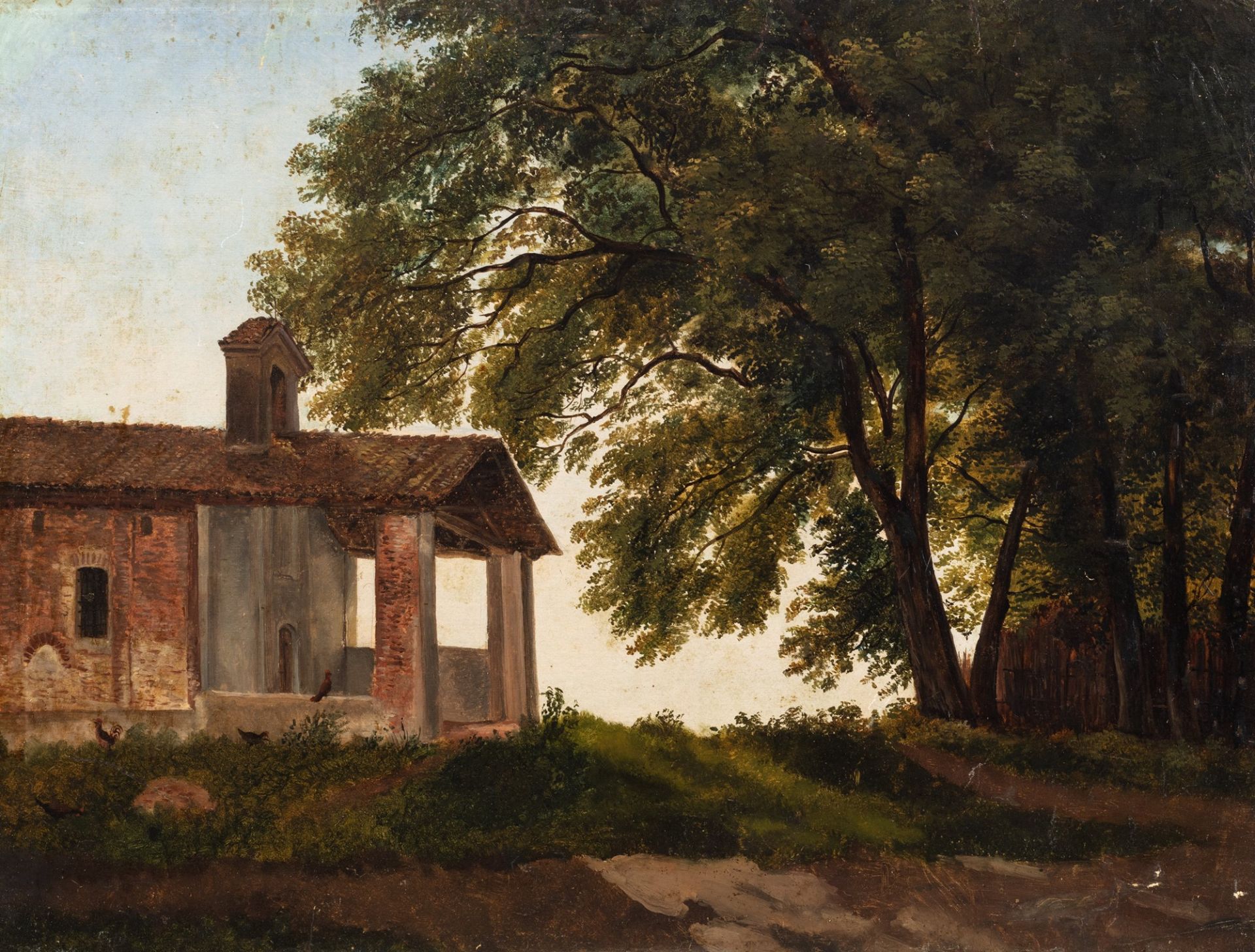 Joseph Haimann (Milano 1828-Alessandria d'Egitto 1883) - Chapel in the countryside