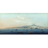 Attributed to V. D'Esposito (Neapolitan School mid-nineteenth century) - Naples from the sea