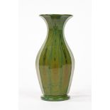 Small green lithyalin glass vase, Bohemia, 19th century