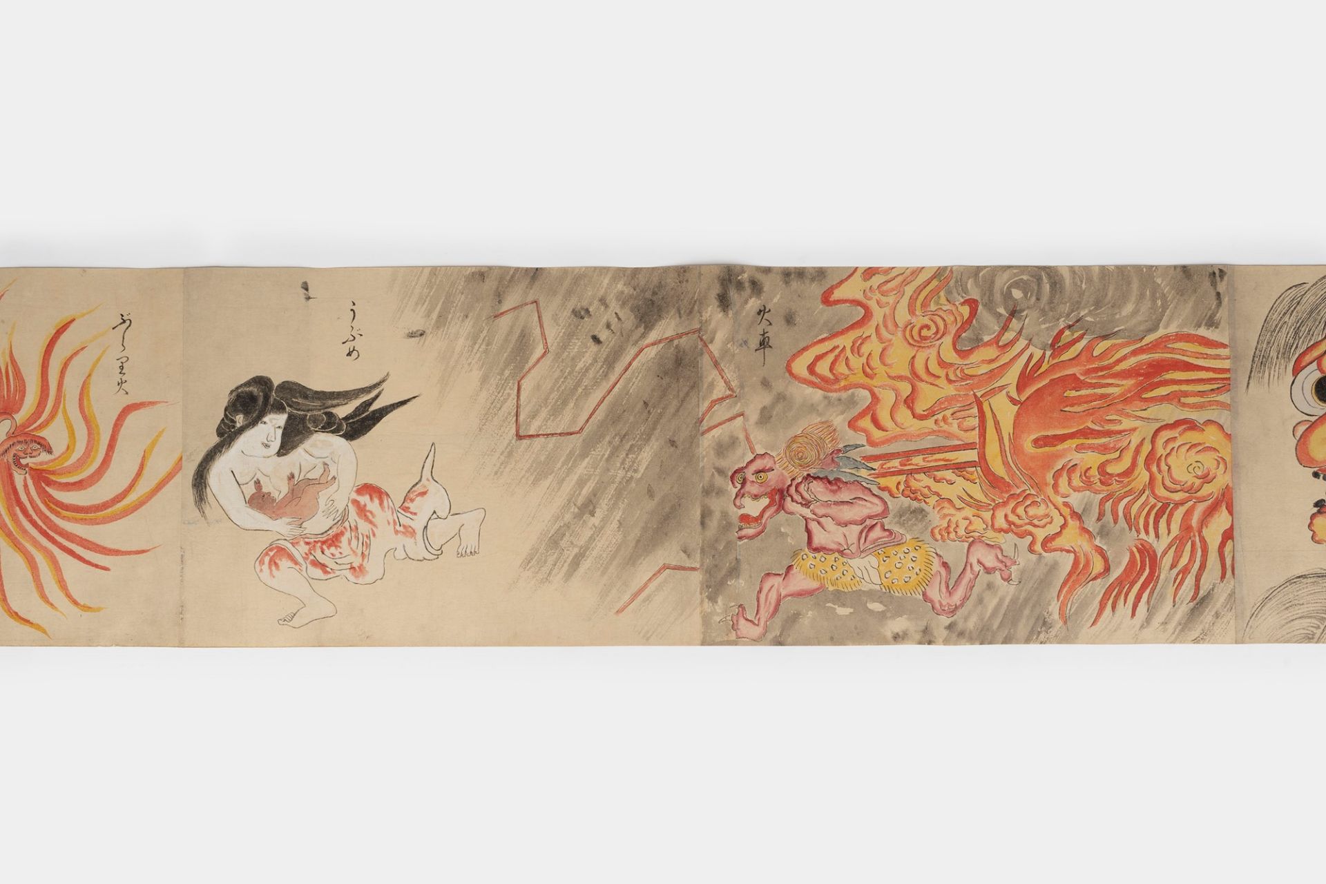 Emakimono painted on paper representing demons, Japan Edo period - Bild 5 aus 13