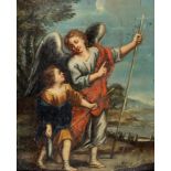 Italian school, XVIII century - Tobias and the angel