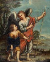 Italian school, XVIII century - Tobias and the angel