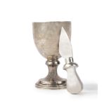 Brandimarte - Silver tumbler and cheese cutter