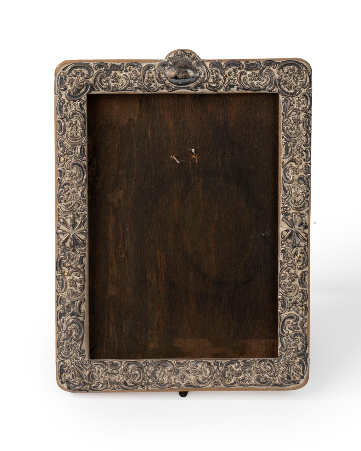 Wood and embossed silver frame, Birmingham England, early 20th century