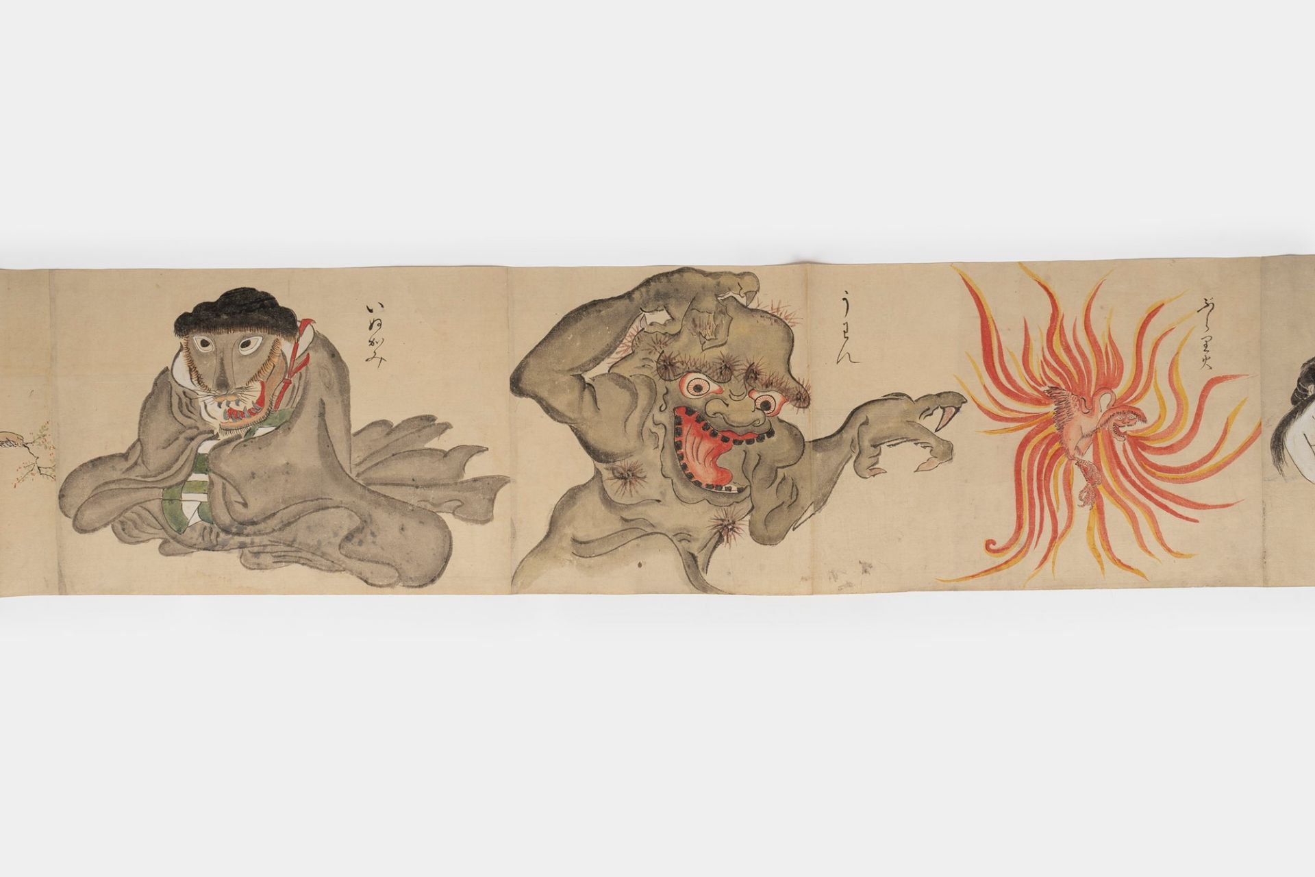 Emakimono painted on paper representing demons, Japan Edo period - Bild 6 aus 13