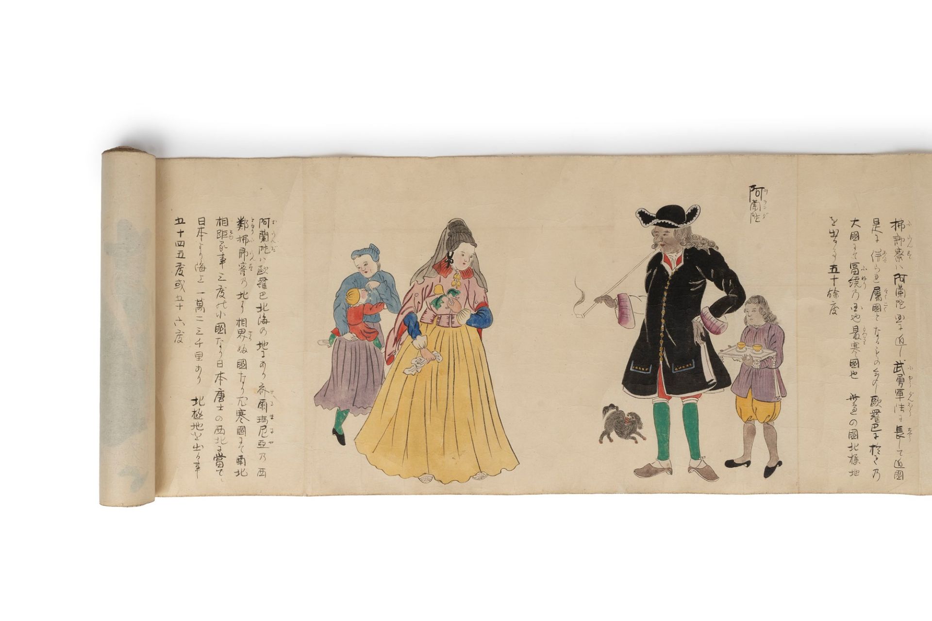 Emakimono painted on paper representing characters and customs of the various populations of the wor - Bild 18 aus 21