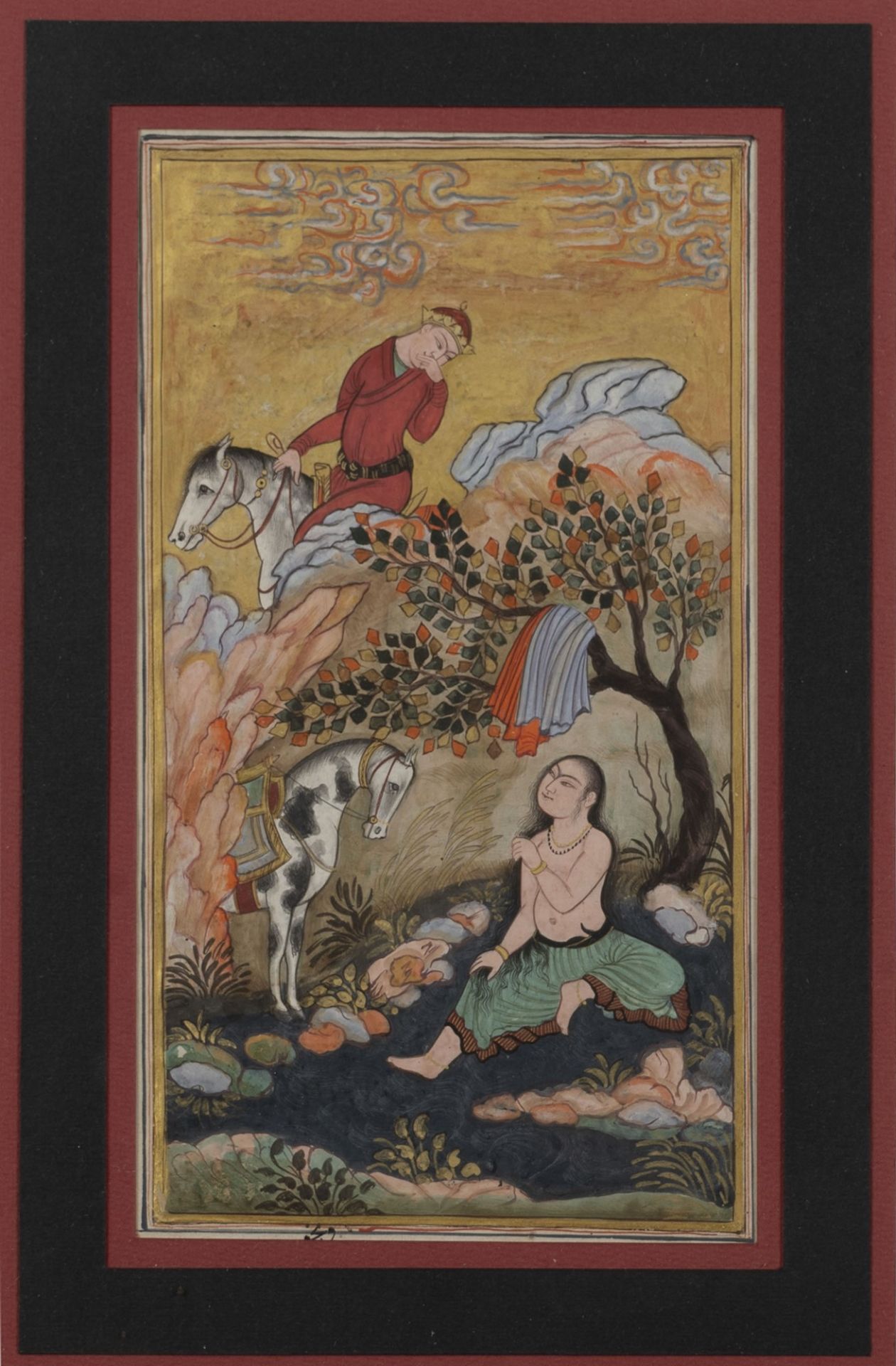 Six Indo-Persian watercolors - Image 7 of 20