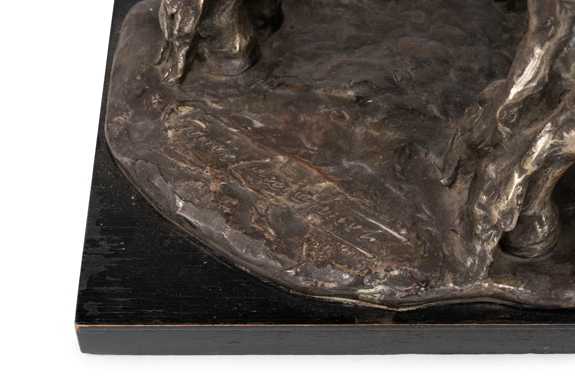 Guido Cacciapuoti (Napoli 1892-1953) - Terracotta sculpture covered with silver-plated copper foil, - Image 3 of 3