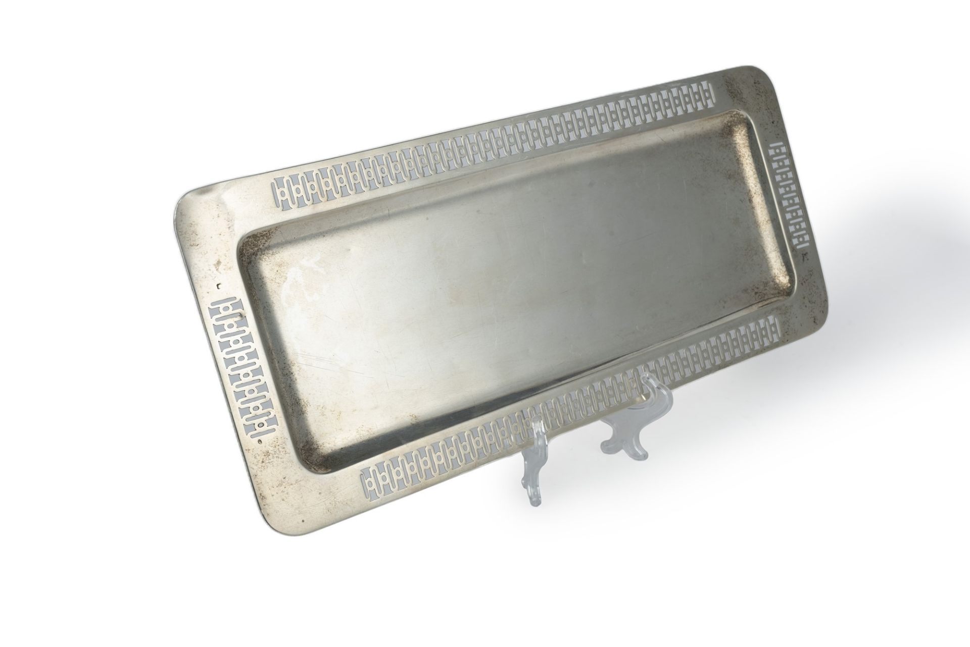 Silver tray with secession-style decoration, early 20th century