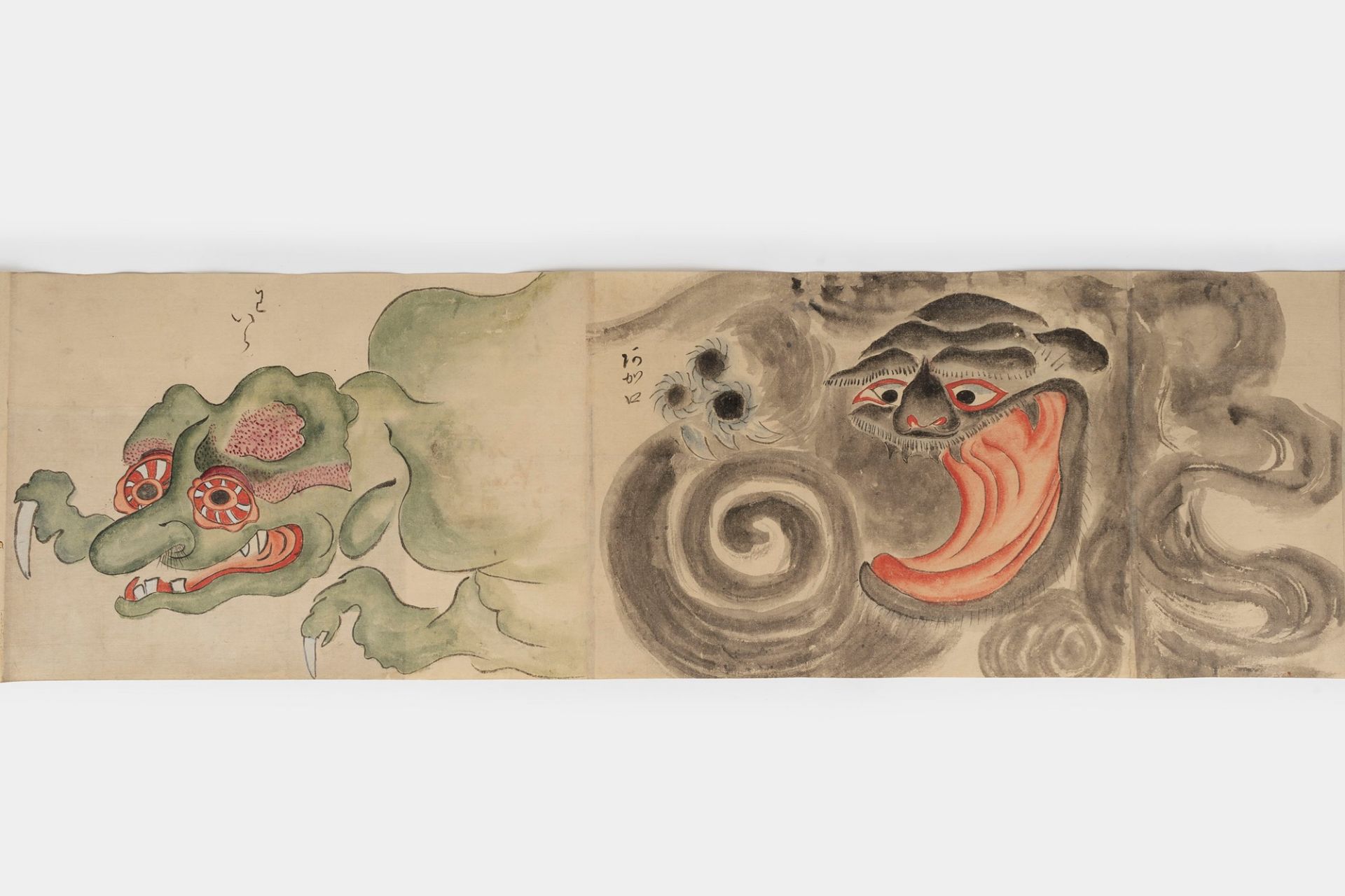 Emakimono painted on paper representing demons, Japan Edo period - Bild 9 aus 13