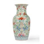 Polychrome porcelain vase, China, late 19th-early 20th century