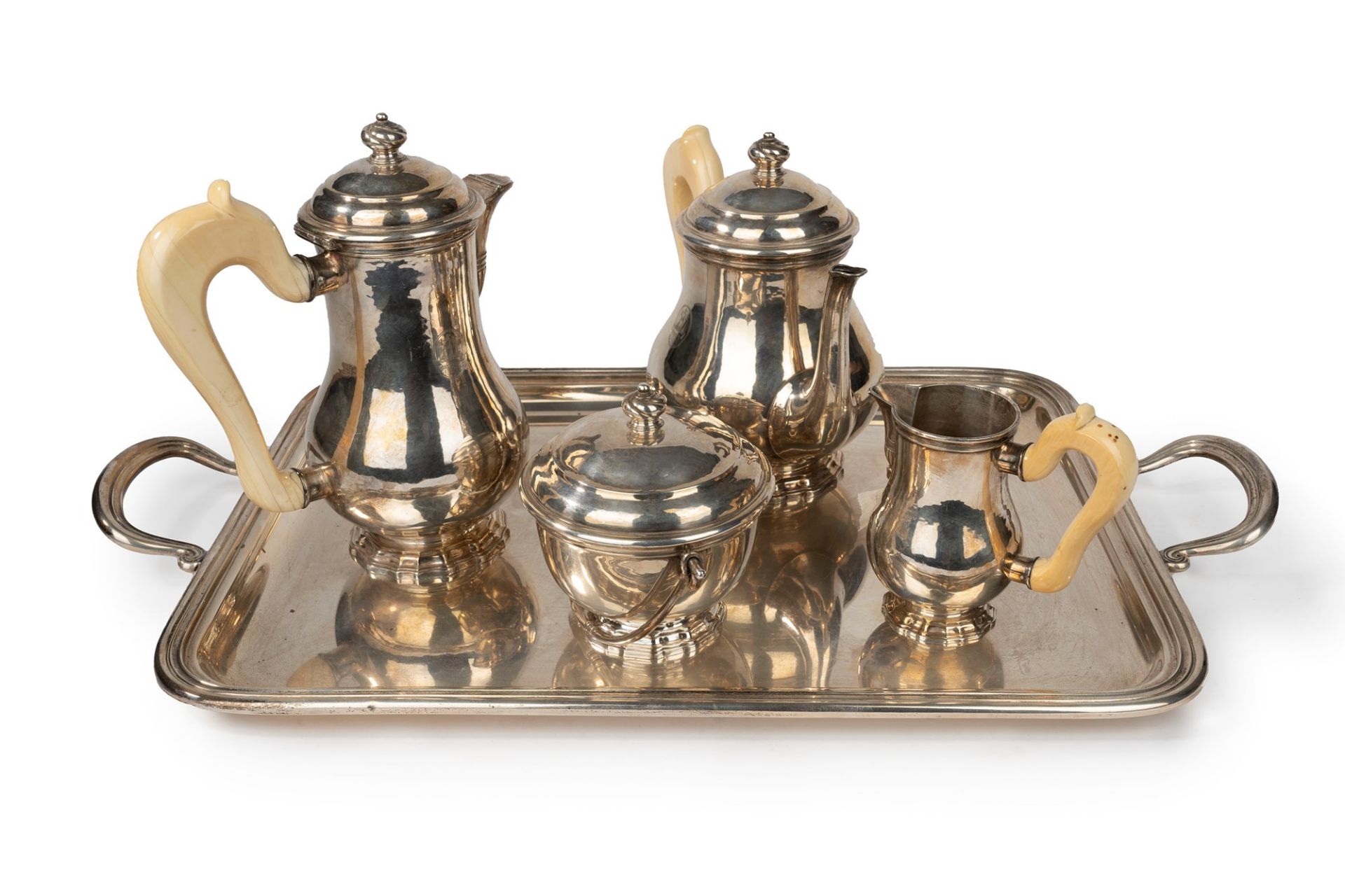 Silver set, France, silversmith François Auger, early 20th century