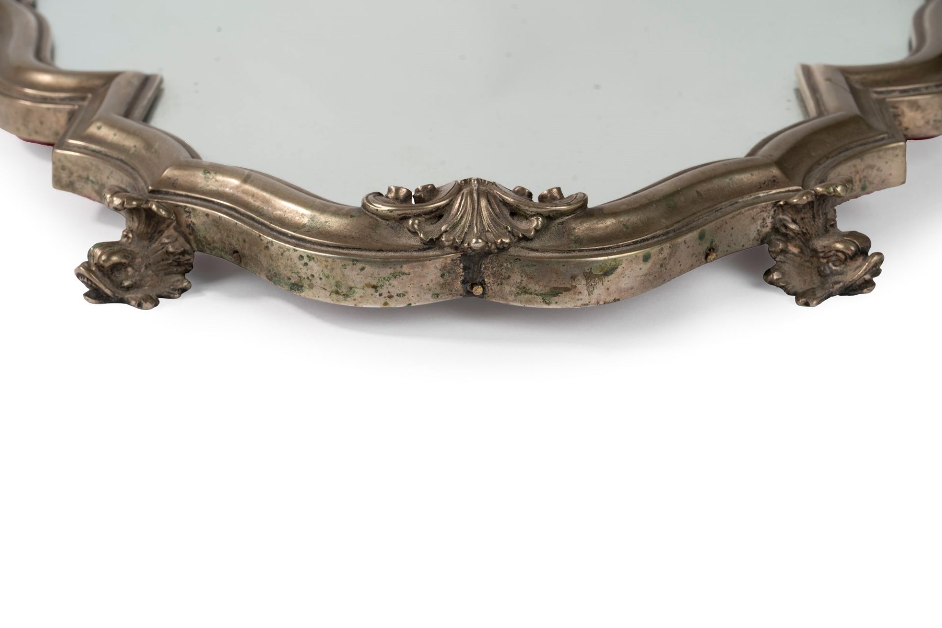 Silver tray with mirror, 19th-20th centuries - Image 3 of 3