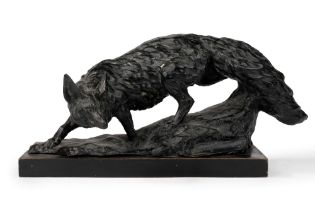 Guido Cacciapuoti (Napoli 1892-1953) - Terracotta sculpture representing a fox, first half of the 2