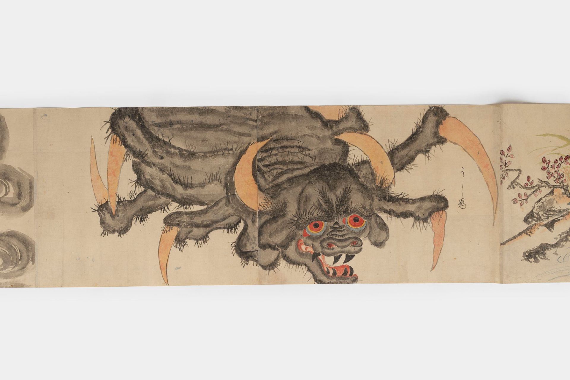 Emakimono painted on paper representing demons, Japan Edo period - Bild 8 aus 13