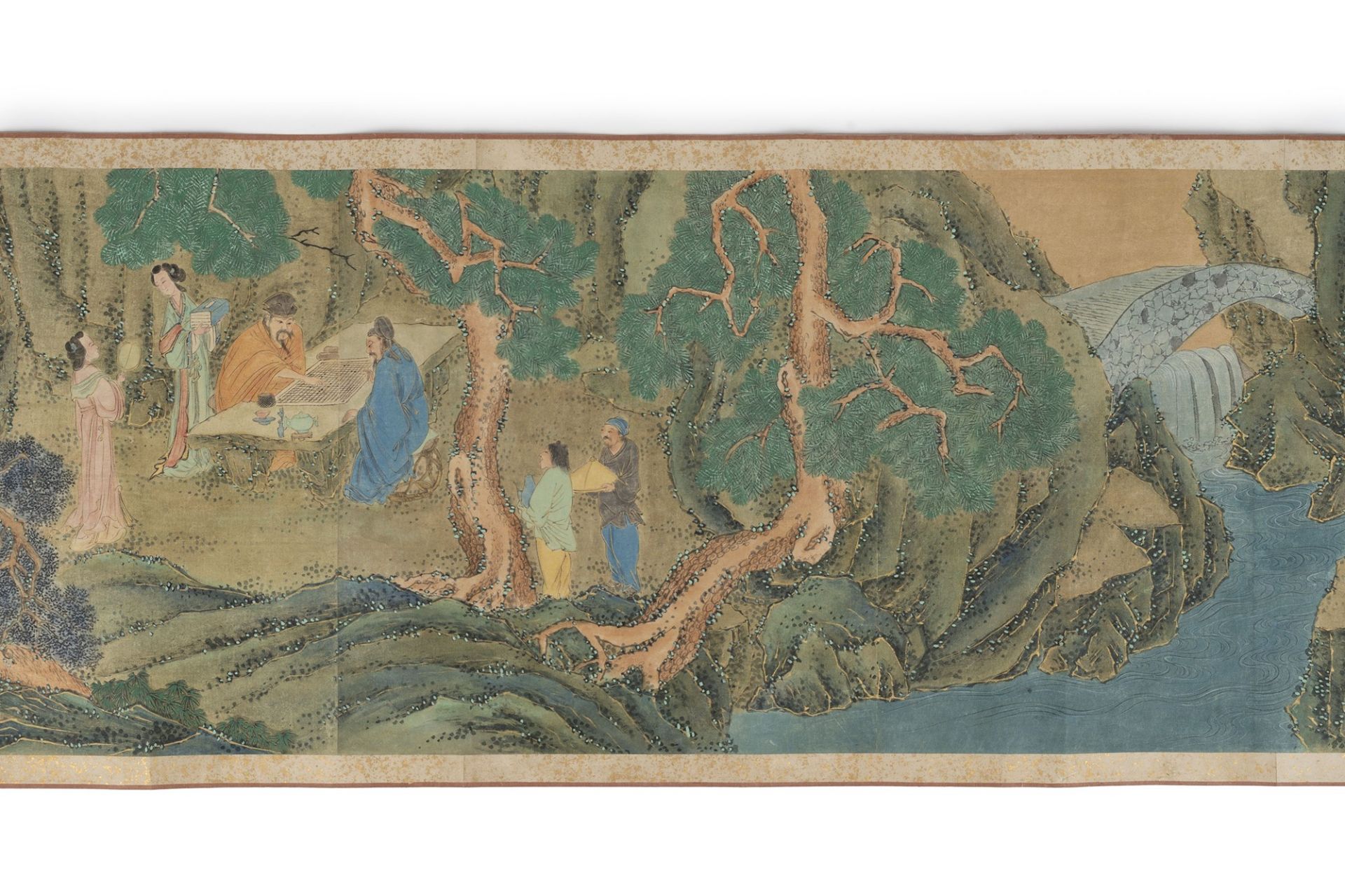 Emakimono painted on paper representing a river landscape, Edo period Japan - Bild 2 aus 5