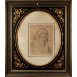 Flemish school, seventeenth century - Lot made of two drawings representing the praying Madonna and