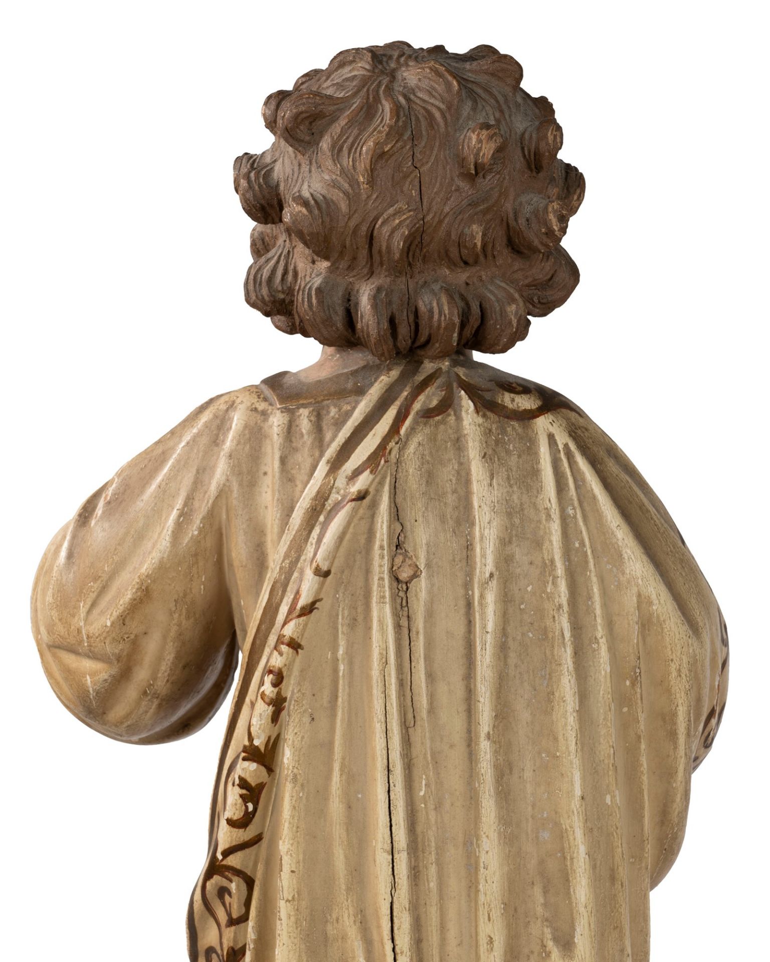Baby Jesus in carved and lacquered wood, 19th century - Image 5 of 8