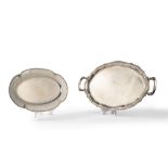 Two silver trays, 20th century