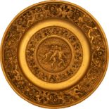 Parade plate in gilded bronze, 19th century