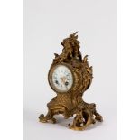 Table clock in gilded bronze, 19th century