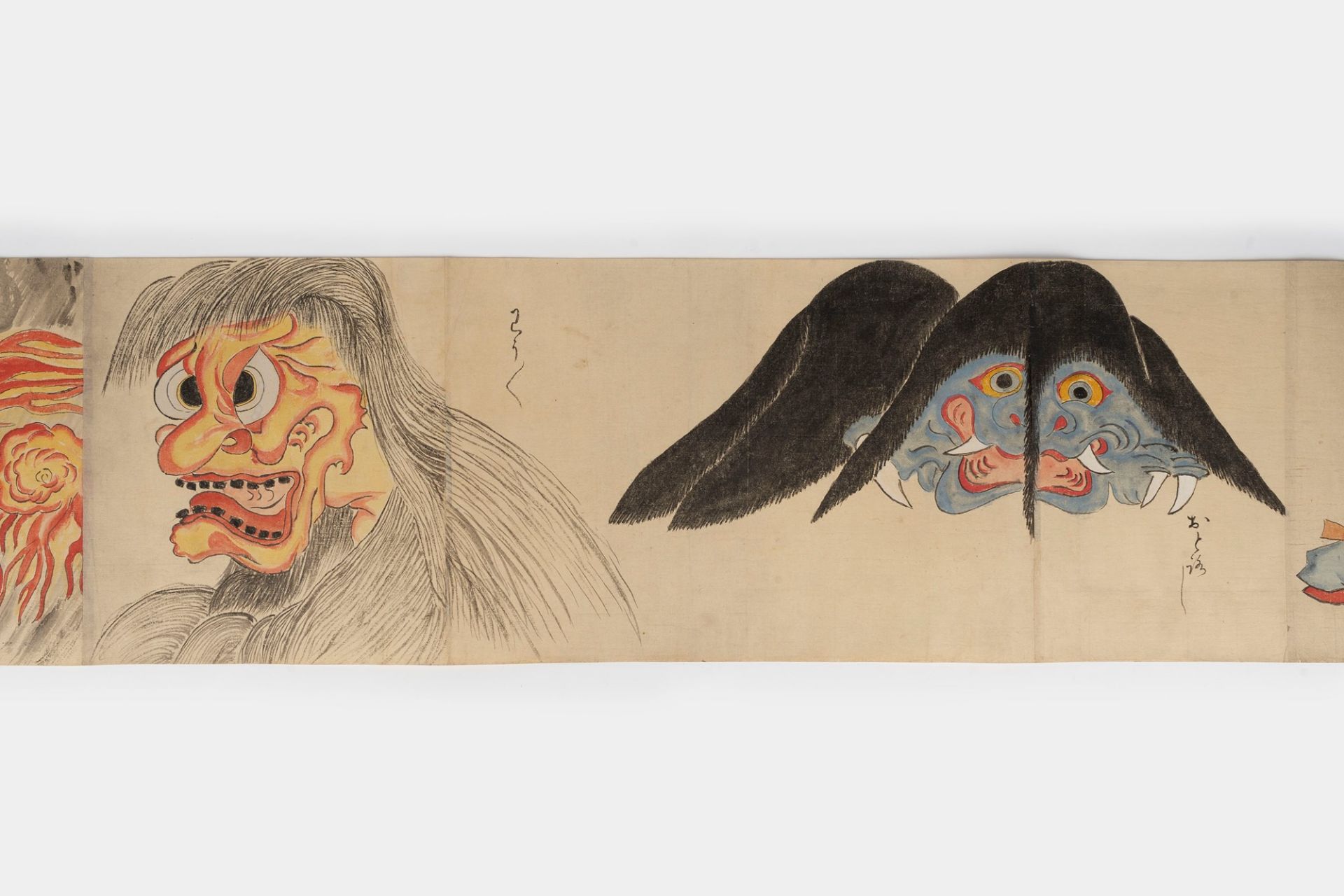Emakimono painted on paper representing demons, Japan Edo period - Bild 4 aus 13