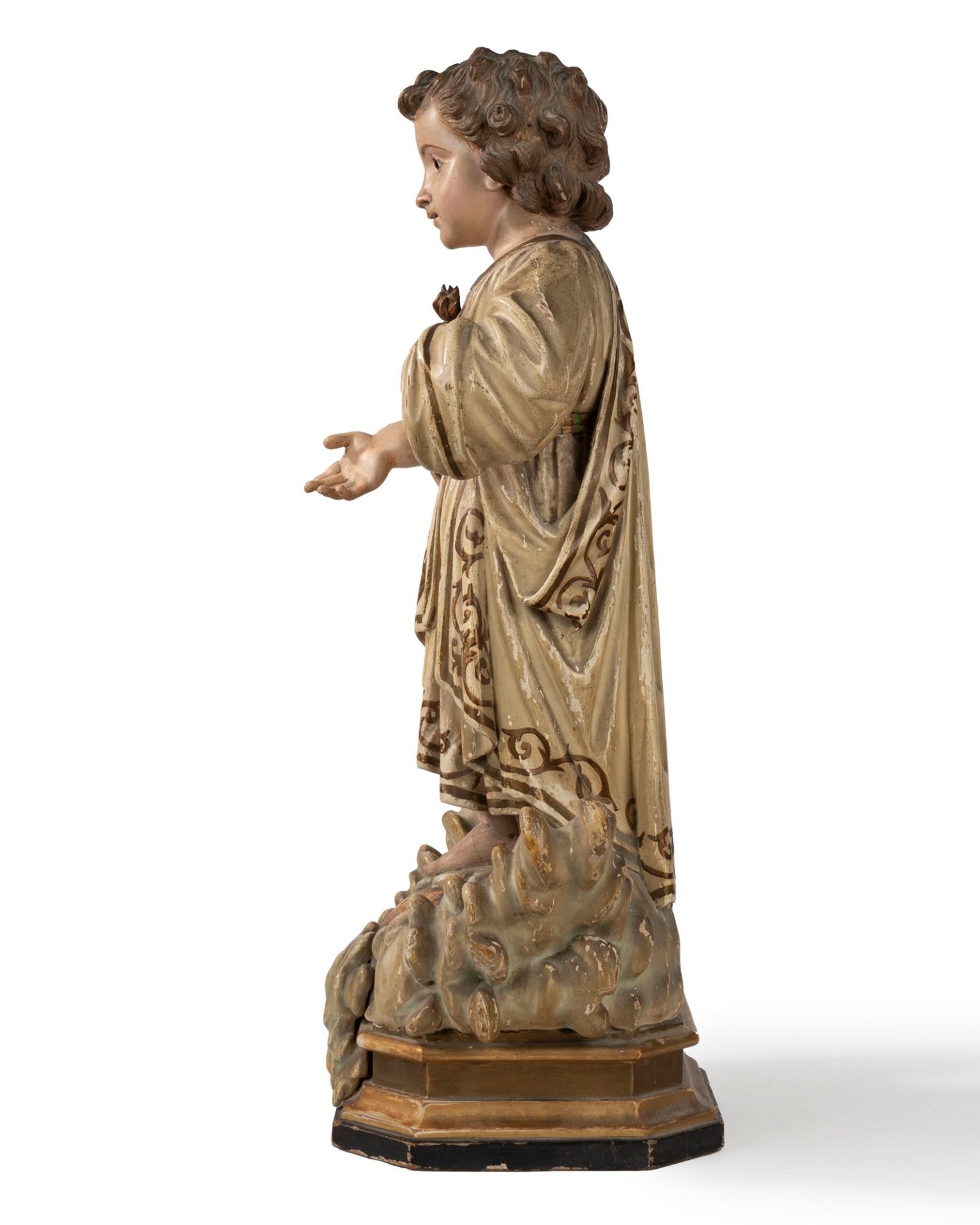 Baby Jesus in carved and lacquered wood, 19th century - Image 8 of 8