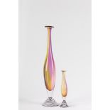 Two blown glass vases, 20th century