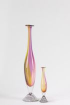 Two blown glass vases, 20th century