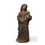 Polychrome terracotta sculpture representing Madonna with Child, 15th - 16th centuries