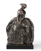 Guido Cacciapuoti (Napoli 1892-1953) - Terracotta sculpture covered with silver-plated copper foil