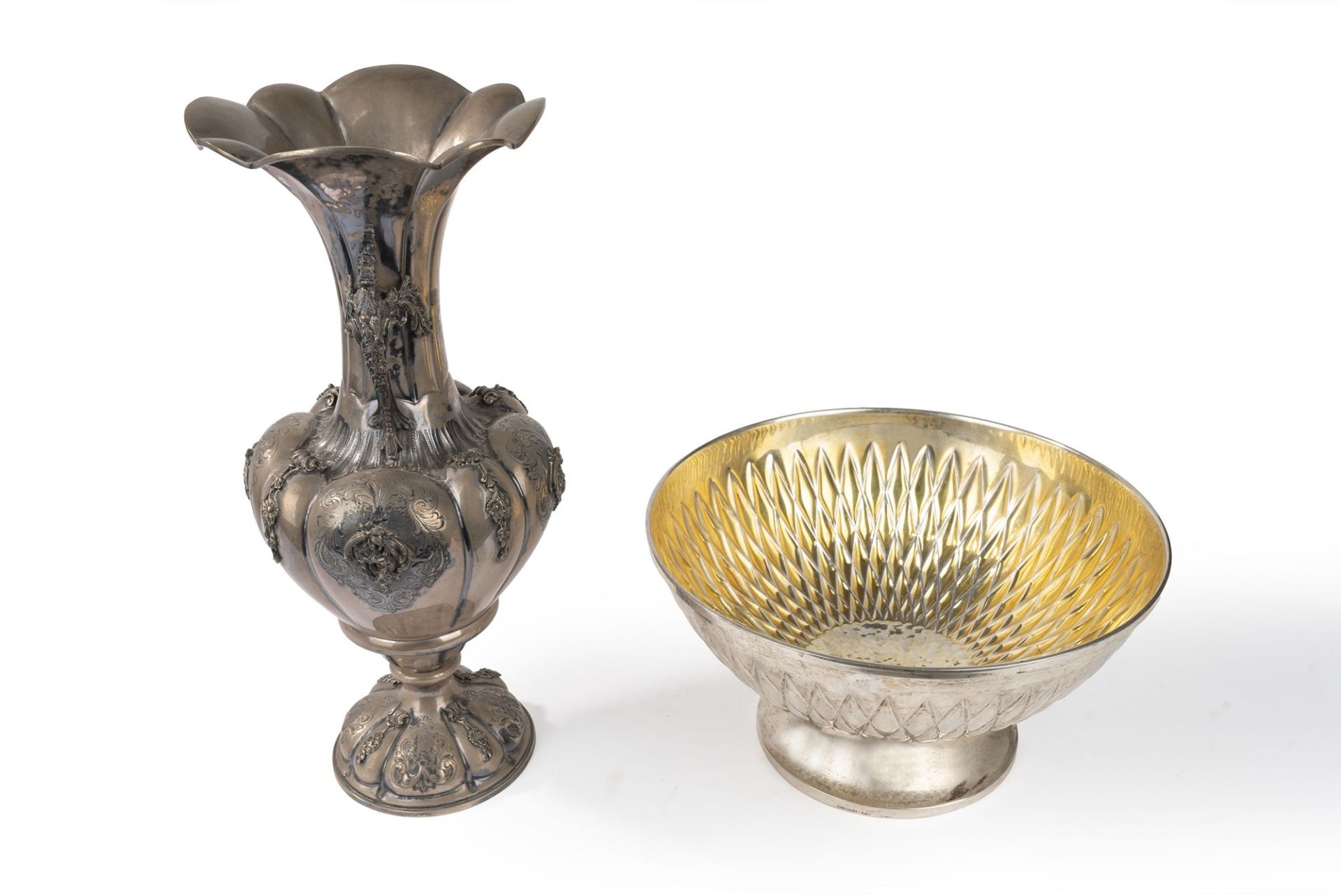 Lot made of a silver vase and centrepiece, 20th century - Image 2 of 2