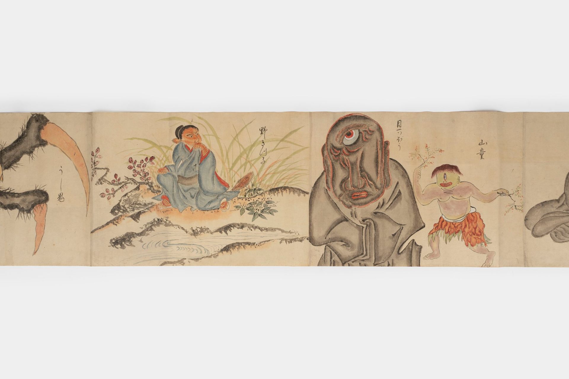 Emakimono painted on paper representing demons, Japan Edo period - Bild 7 aus 13
